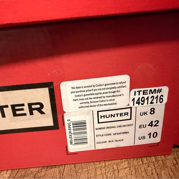 Hunter Original Chelsea Short Rain Boot Black size 8 - Picture 9 of 9